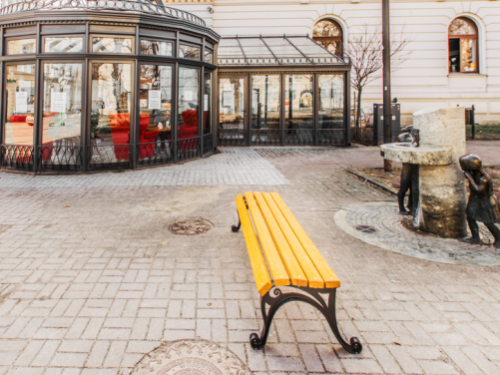 Zahradní Vídeňská lavička bez opěradla