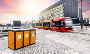 Wiata śmietnikowa Herakles III na 3 kosze