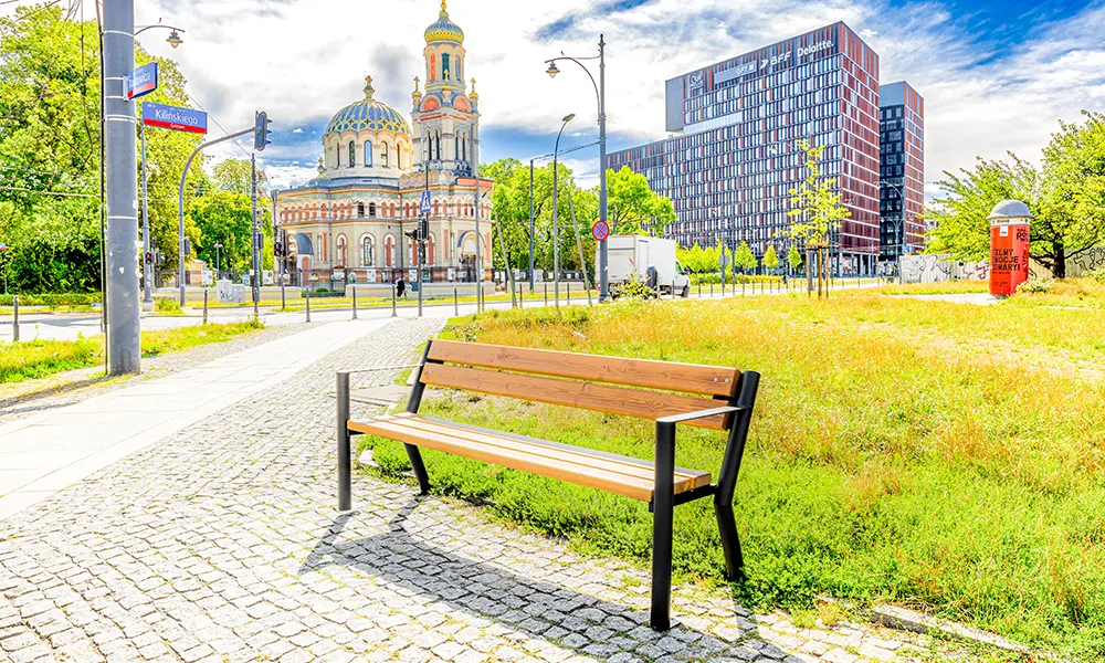 Lavička Gladiátor s loketní opěrkou