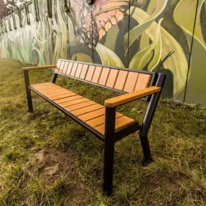 Lavička Gladiator Prestige s dřevěnou loketní opěrkou