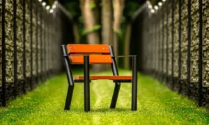 Parková židle Gladiator s loketní opěrkou