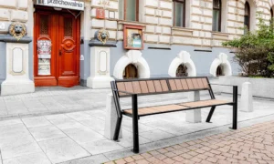 Lavička Gladiator WPC s loketní opěrkou