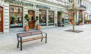 Lavička Gladiator WPC s loketní opěrkou