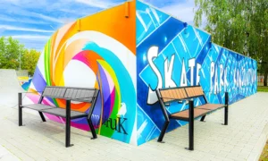 Lavička Gladiator WPC s loketní opěrkou