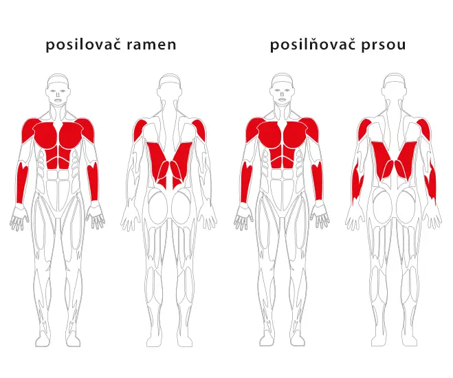 Posilovač ramen a prsou JW 01 – JW 02