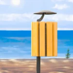 Odpadkový koš Ženeva se stříškou