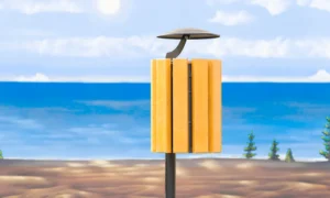 Odpadkový koš Ženeva se stříškou