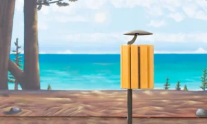 Odpadkový koš Ženeva se stříškou