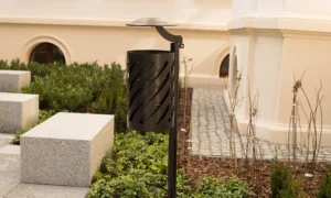 Odpadkový koš Sofia Bis se stříškou