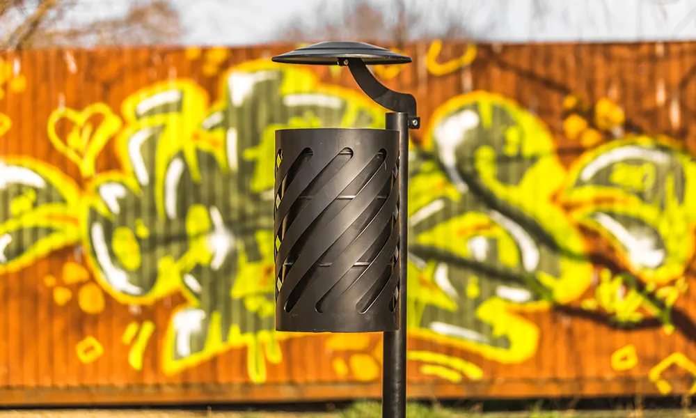 Odpadkový koš Sofia Bis se stříškou